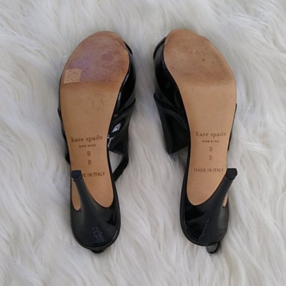 Kate Spade Genna Patent Leather Peep Toe Heels - Picture 14 of 16